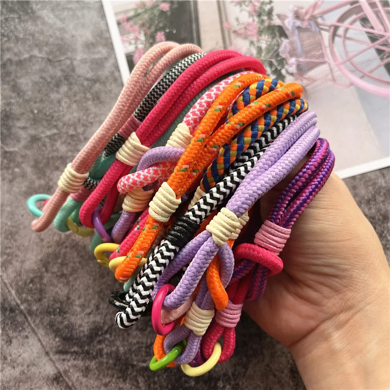 Luxury Cell Phone Charm Wrist Strap with Patch Key Lanyards