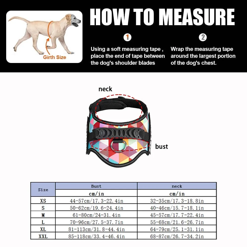 Outdoor Walking Training Supplies Vest Harness for Dogs, Adjustable, No Pull, Safety Dog Collar, Small, Medium and Large Dogs