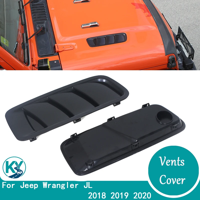 Front Engine Vents Frame For Jeep Wrangler JL 2018 2019 2020 Engine Bonnet Hood Vent Air Vents Cover Frame Car Accessories