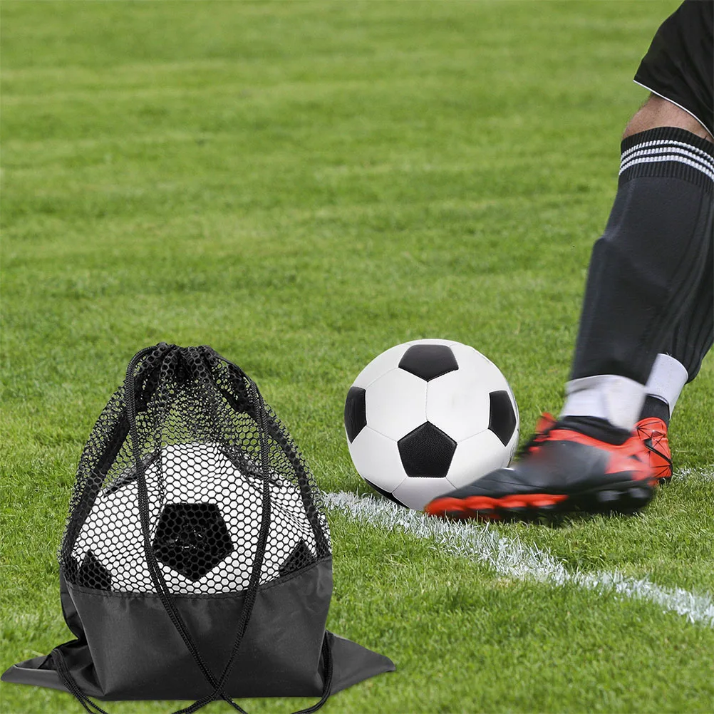 

Sports Ball Storage Bag Football Athletic Black Oxford Cloth Drawstring Backpacks
