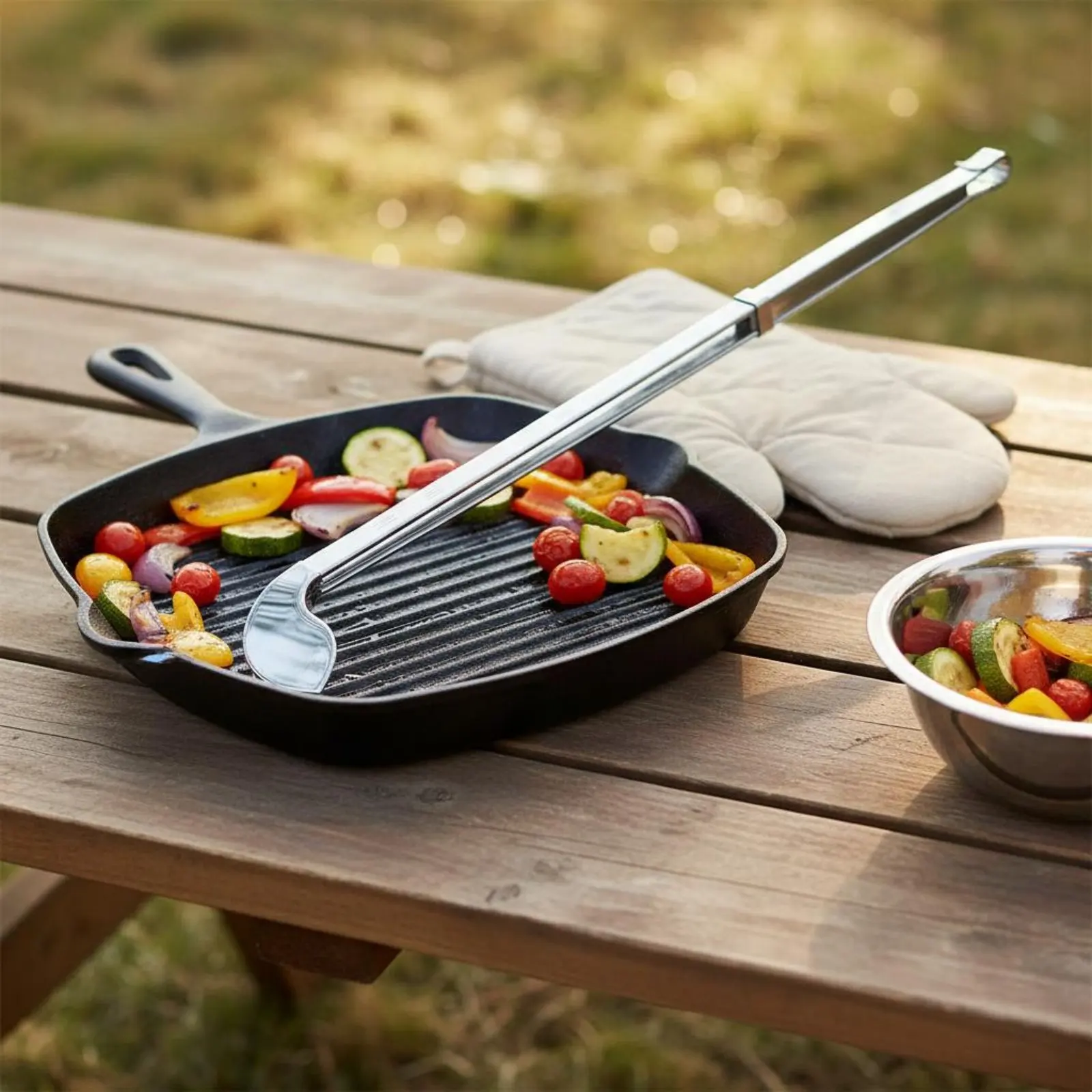 Grill Tongs Heat Resistant Long Handle Grill Tongs Multi Purpose Hanging Loop for Baking