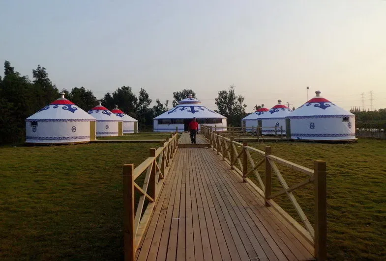 2026 Can Customize Wooden Frame Mongolian Yurt Outdoorpromote sales