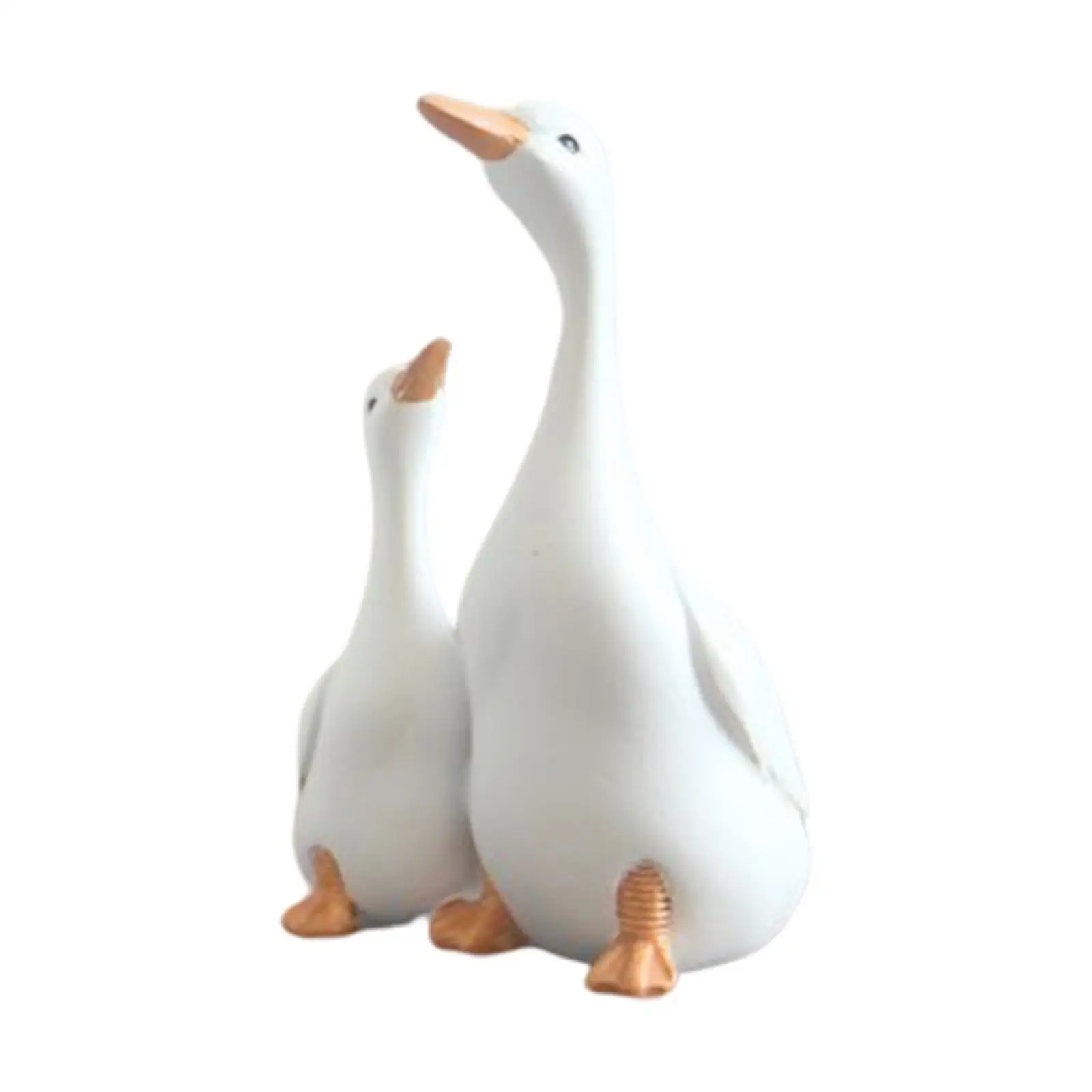 Resin Statue Crafts Mother'S Day Gift Lifelike Mother Son Ducks for Outdoor