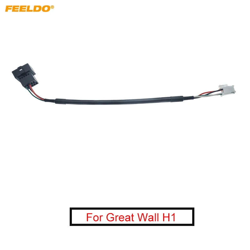 

FEELDO Car Radio Audio 10Pin to 4Pin Socket Cable for Great Wall H1 USB Wire Extension Connector Adapter