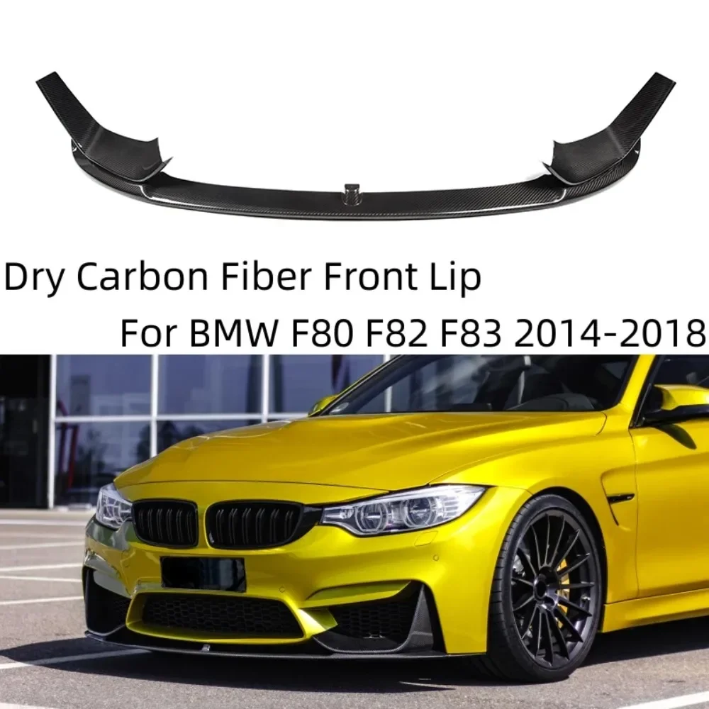 

For BMW F80 M3 F83 F82 M4 2014-2018 Car Dry Carbon Fiber MP Style Front Bumper Lip Diffuser Blade Side Splitter Body Trim Parts