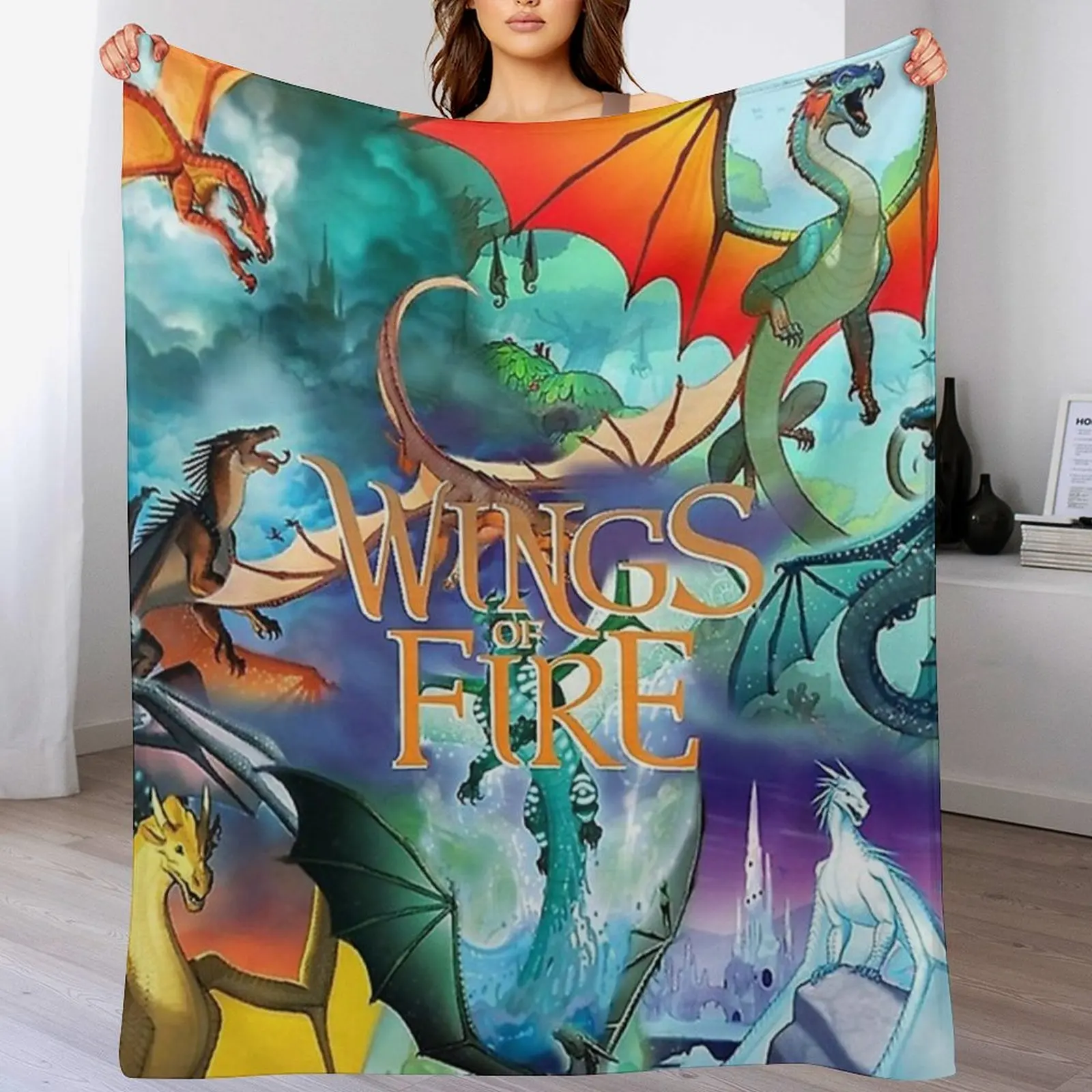 Wings of fire all dragon Series Throw Blanket