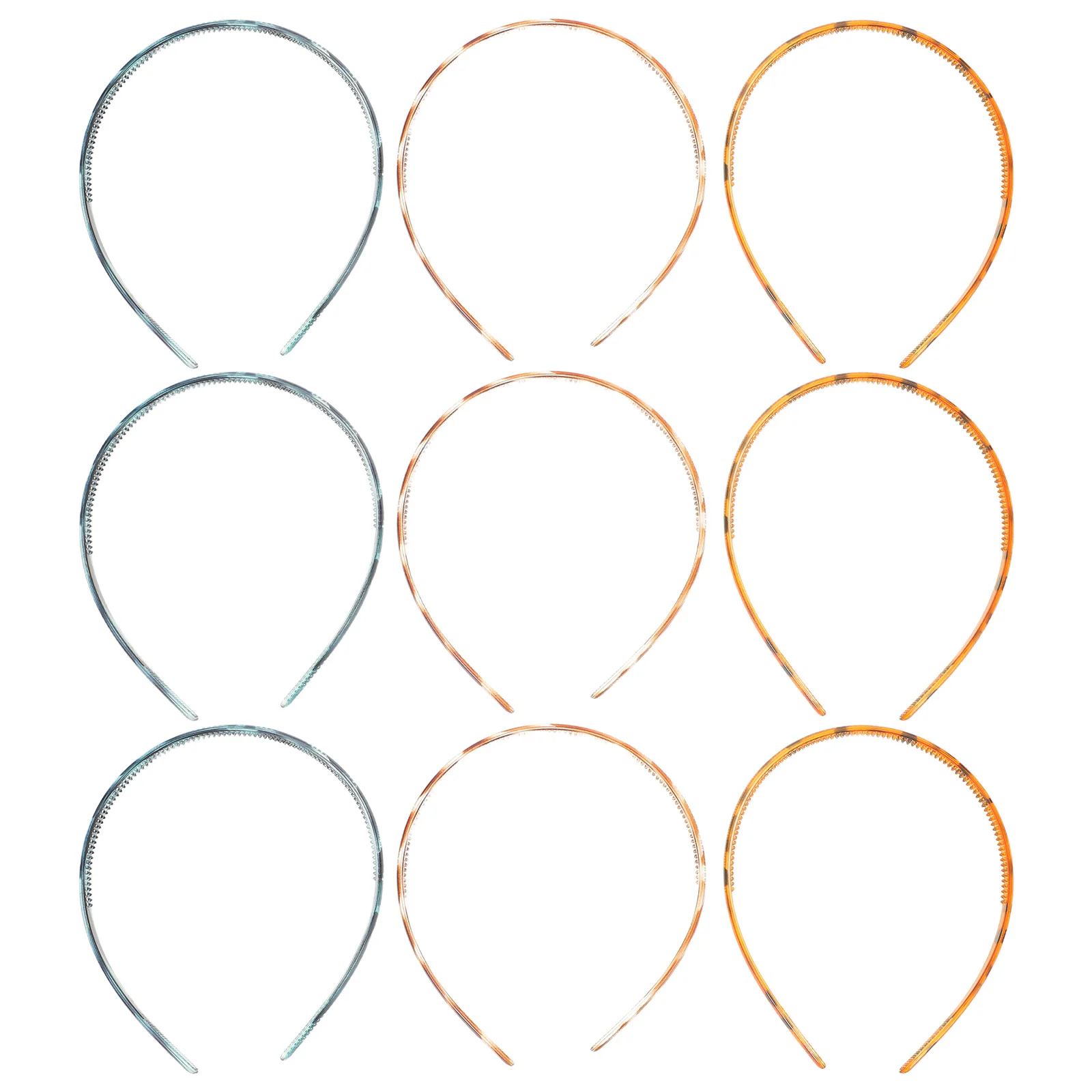 

9 шт., нескользящие повязки на голову для макияжа с зубами, повязки для волос для спа, очищающие аксессуары для волос для лица для женщин и девочек, вьющиеся короткие волосы