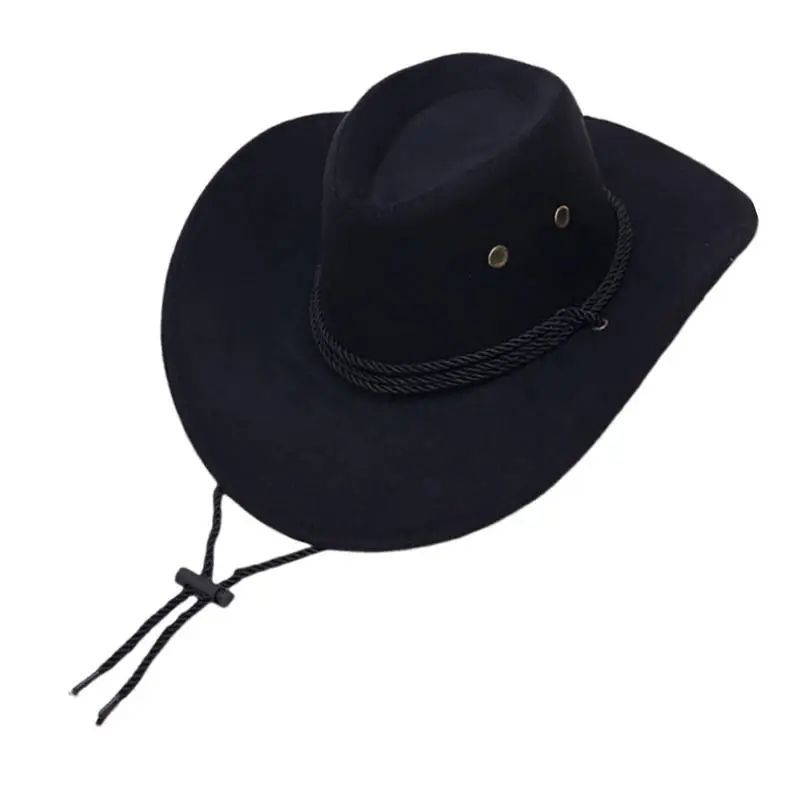 Vintage Western Cowboy Hat For Men And Women Comfortable Cowgirl Wide Brim Hat With Sun Protection For Camping Traveling