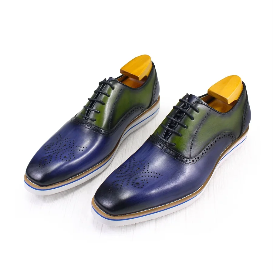 Leather casual men\'s shoes high quality handmade shoes light and comfortable lace-up shoes office formal leather shoes