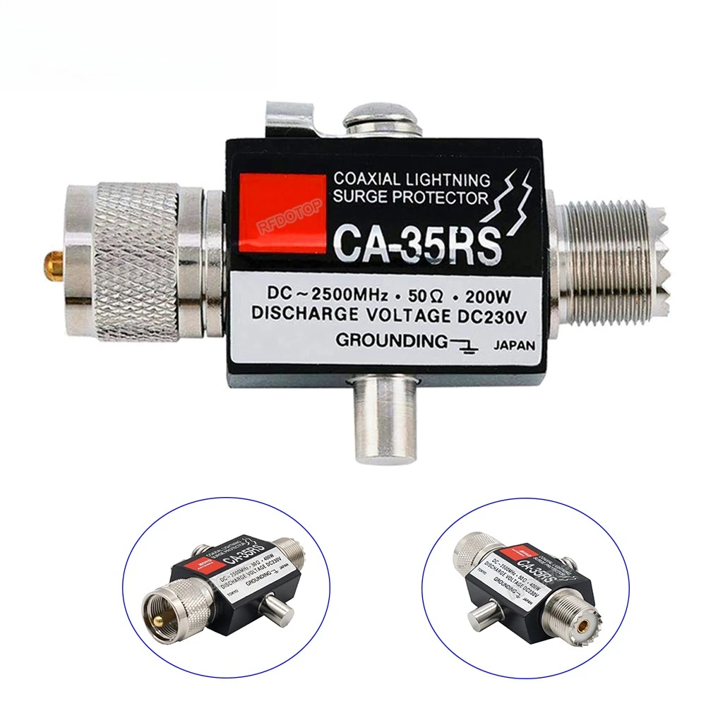 CA-35RS PL259 UHF Male to SO239 UHF Female CA-23RP N M to N F Radio Repeater Coaxial Anti-Lightning Antenna Surge Protector
