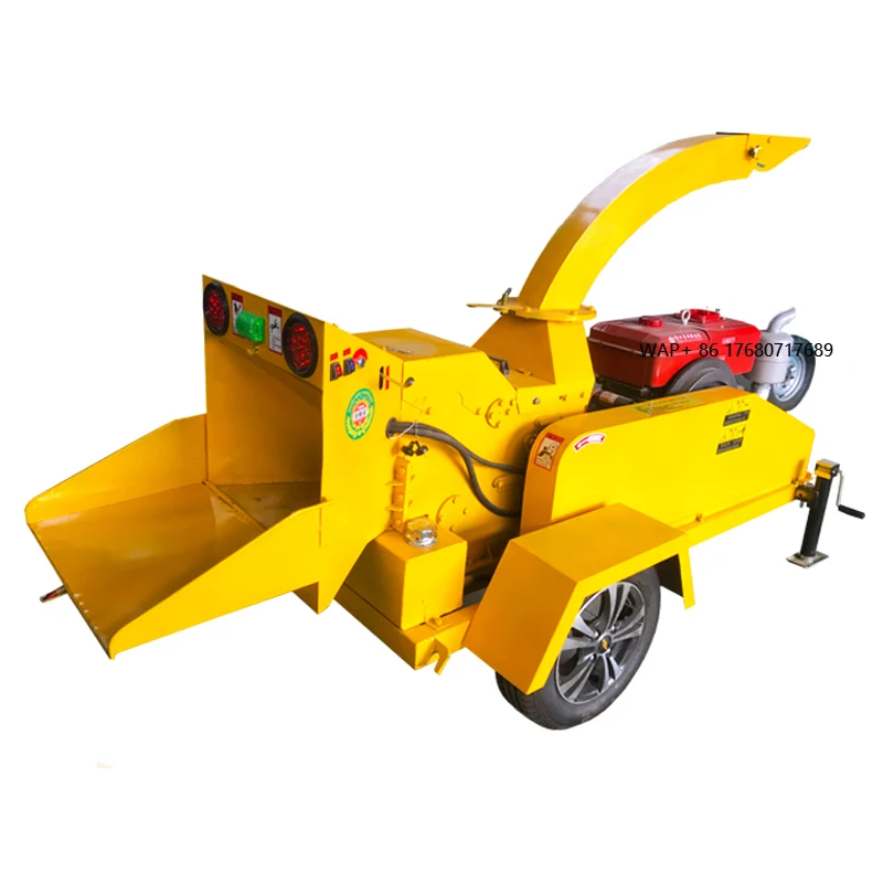Best Selling Eco Friendly Wood Crusher Saw Dust Machine Mobile  Motor Street Greening Chipper Garden Branch Crusher