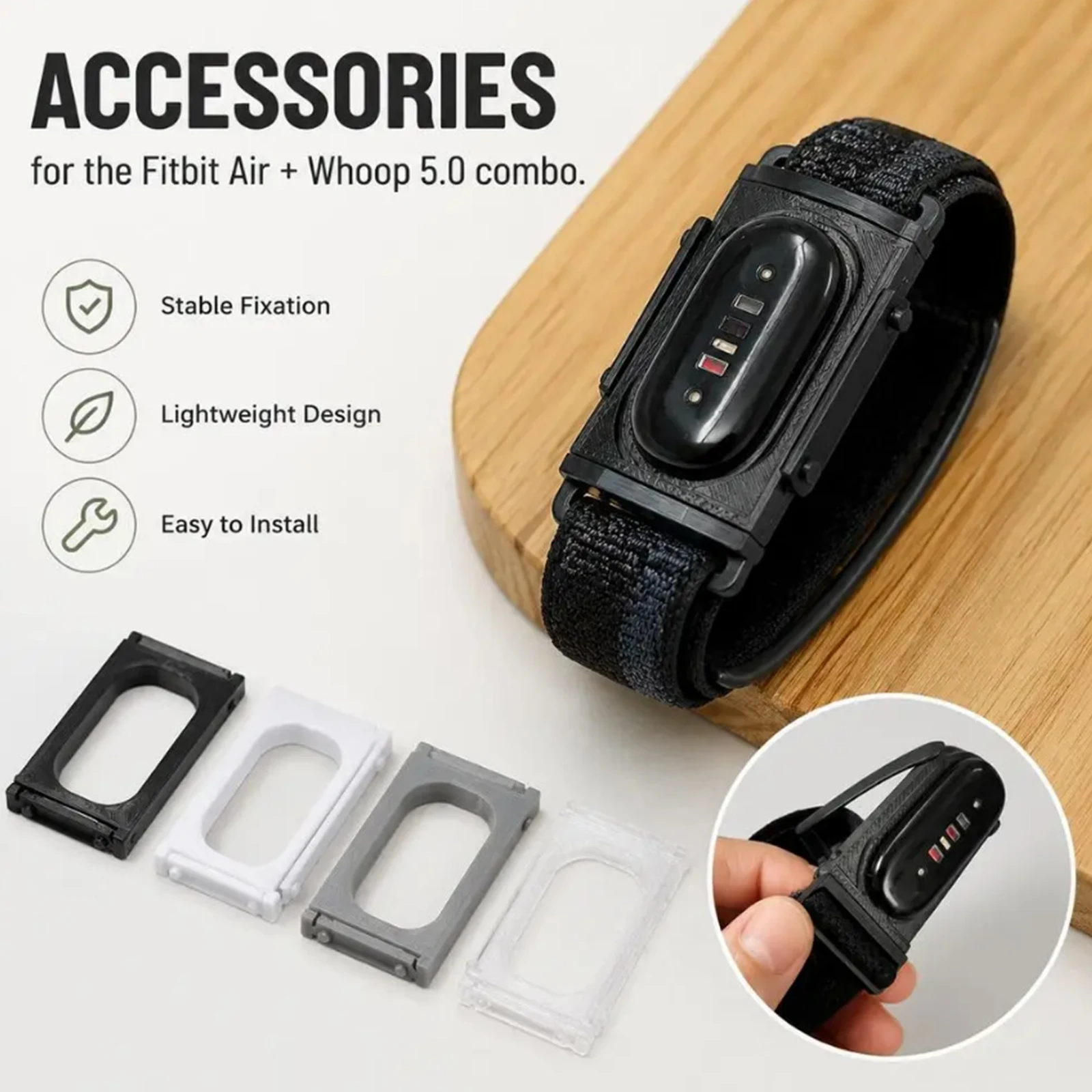 Band Adapter Bracket Frame For Fitbit Air To Whoop 5.0 Combo Accessories Multi-Purpose Frame Shell Protective Mod Frame Case
