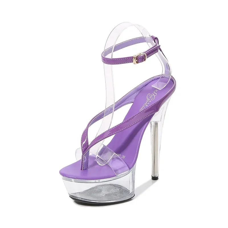 2026 NEW 15CM Platform High Heels Sandals Sexy Ankle Strap Open Toe Gladiator Party Dress Women Shoes Plus Size 42 - view 6