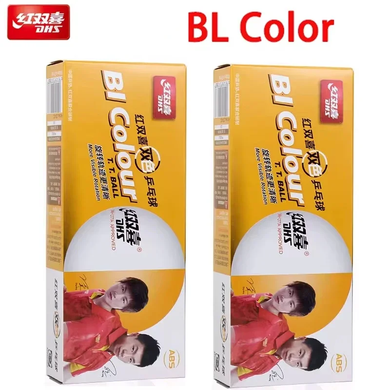 Bl Clor DHS كرات تنس الطاولة D40 + ABS مادة جديدة كرات تنس الطاولة دوران أكثر مرئية للتدريب CTTA المعتمدة 10 قطعة