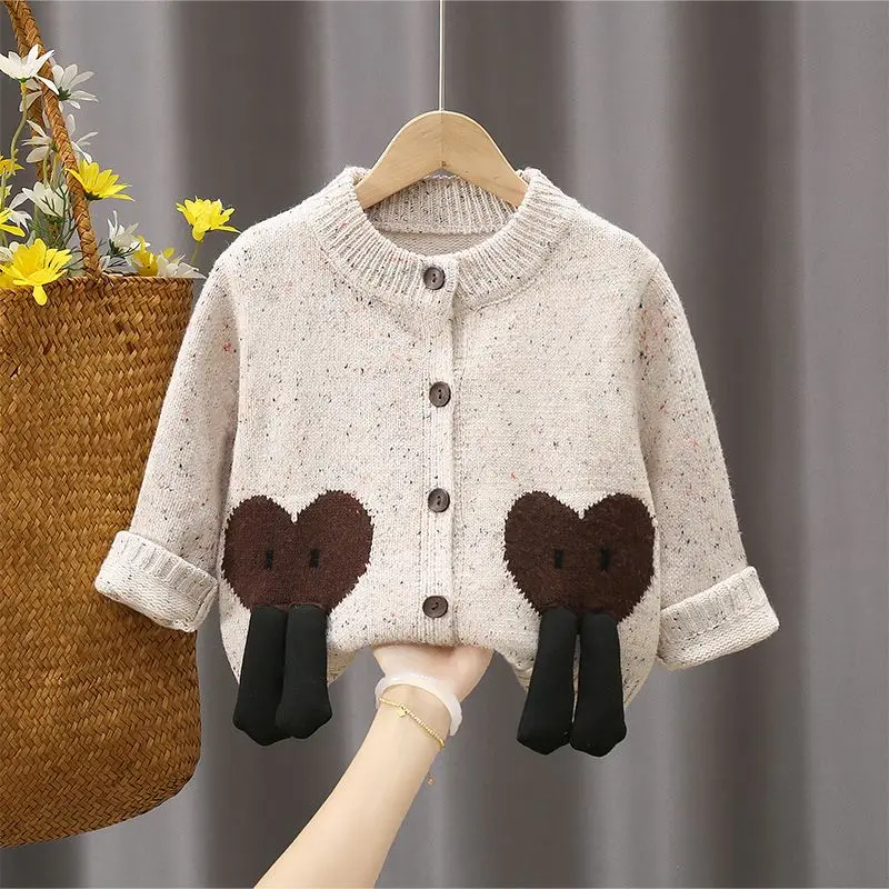 3-11Years Toddler Baby Sweater Jackets Coat Infant Cute Animal O Neck Cardigans Children Fall Outwear Coat 4 5 6 7 8 9 10 image 4