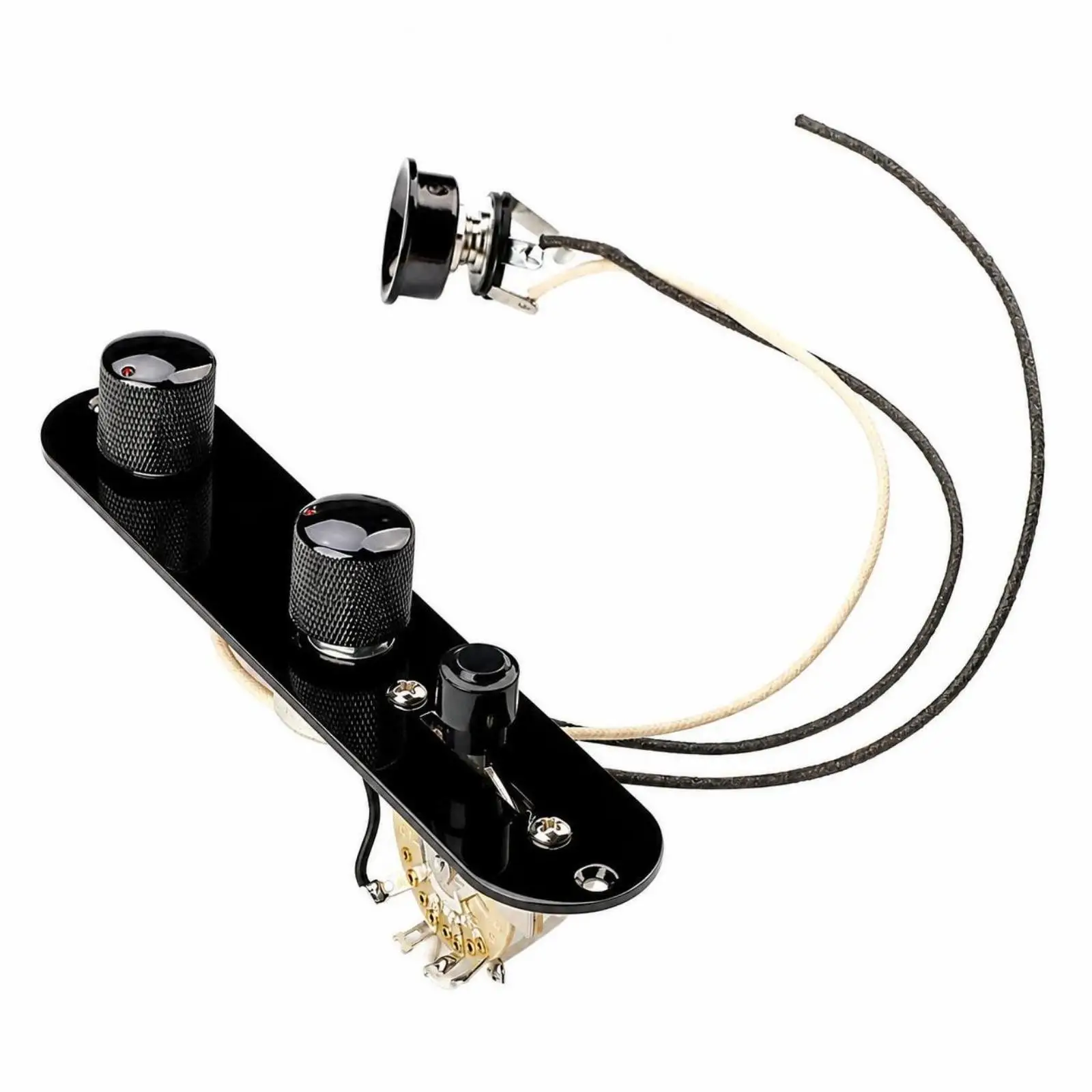 Metal Guitar Switch Plate Prewired Assembly with Pickup Selector for Easy Installation