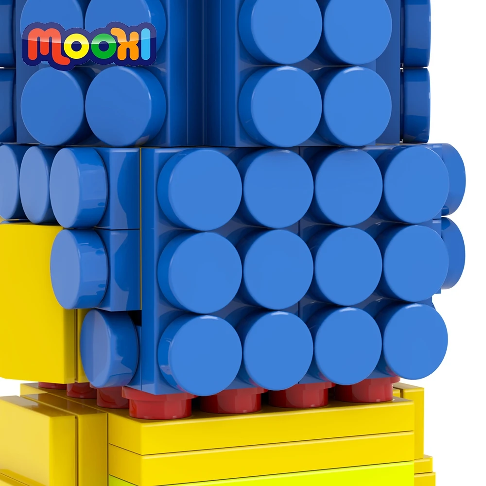 MOOXI Cartoon MOC Bricks 248Pcs Anime Movie BrickHeadzed Model Adults Figure Building Blocks Kids Toys For Children Gift MOC7372