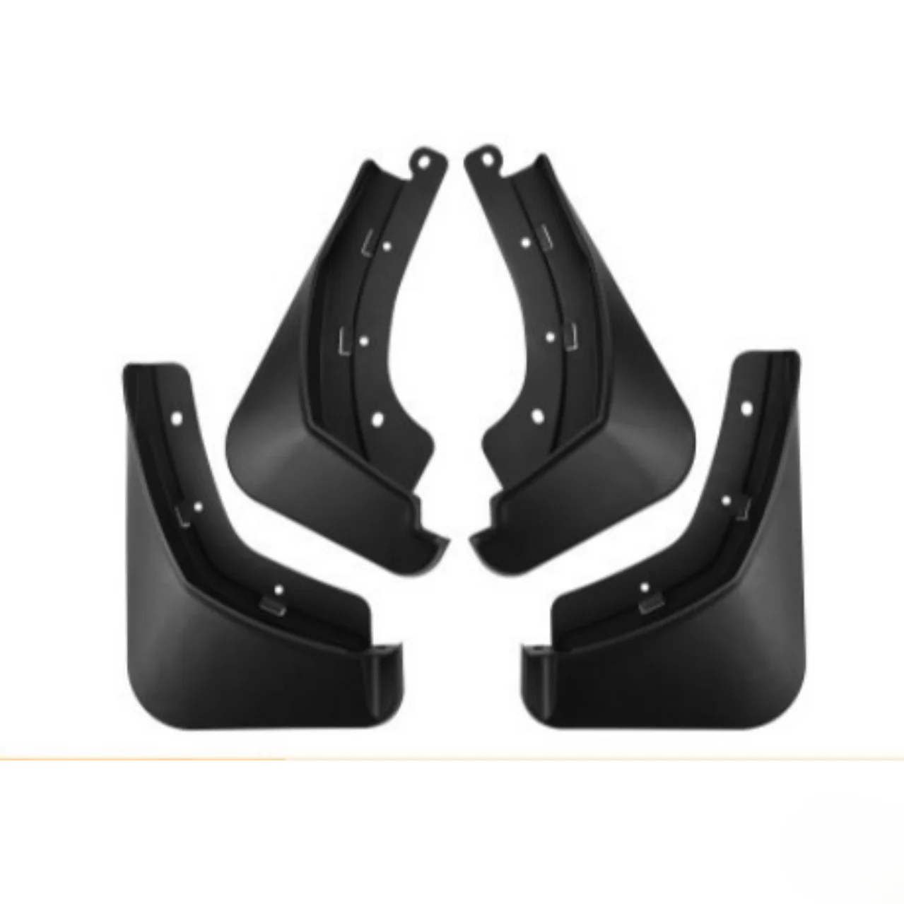 4 Stücke PP Schwarz Auto Klappen Spritzwassergeschützte Kotflügel für CHEVROLET TRAX 2024 Vorne Hinten Kotflügel Außenschutz Zubehör