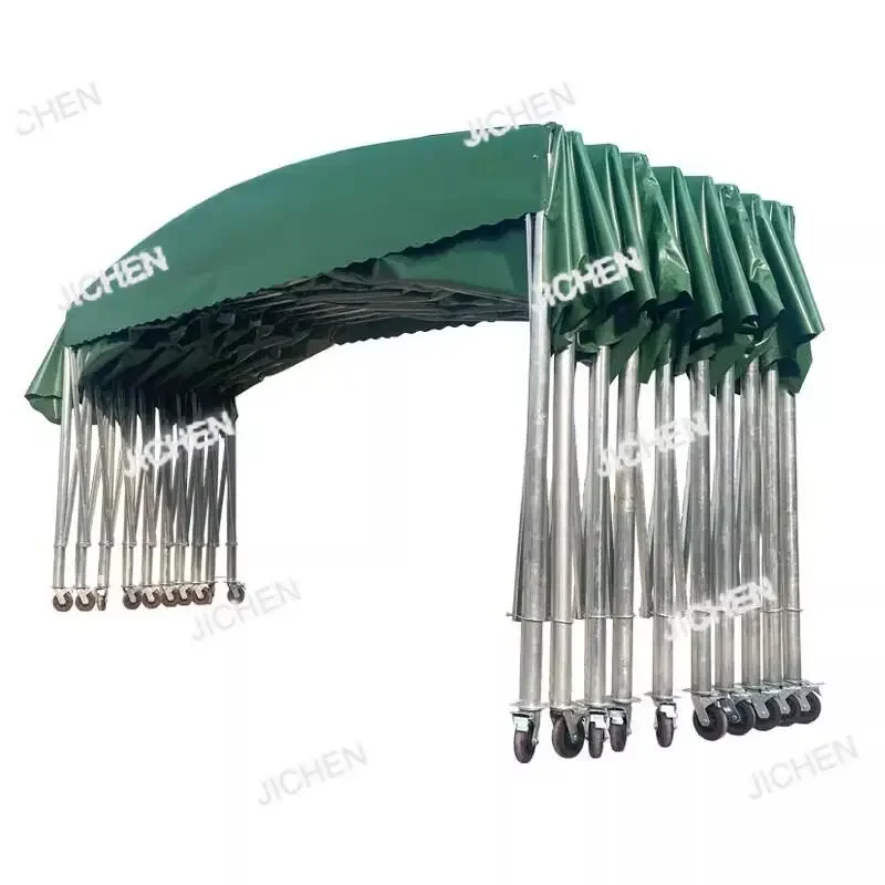 

Стальной тент, уличный непромокаемый телескопический большой двухтактный мобильный тент, склад, палатка для еды, электрическая парковка