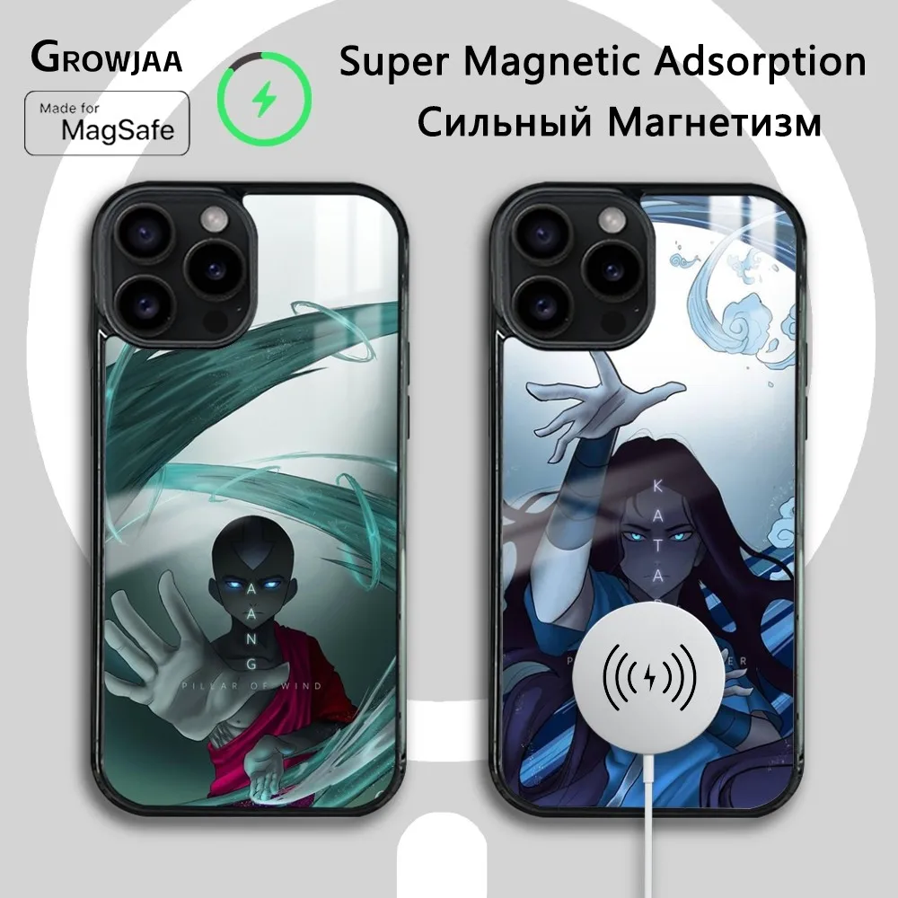 Avatar The Last Airbender Etui na telefon do iPhone'a 16 15 14 13 12 11 Pro Max Plus Mini New Magsafe Mirror Wireless Magnetic Cover