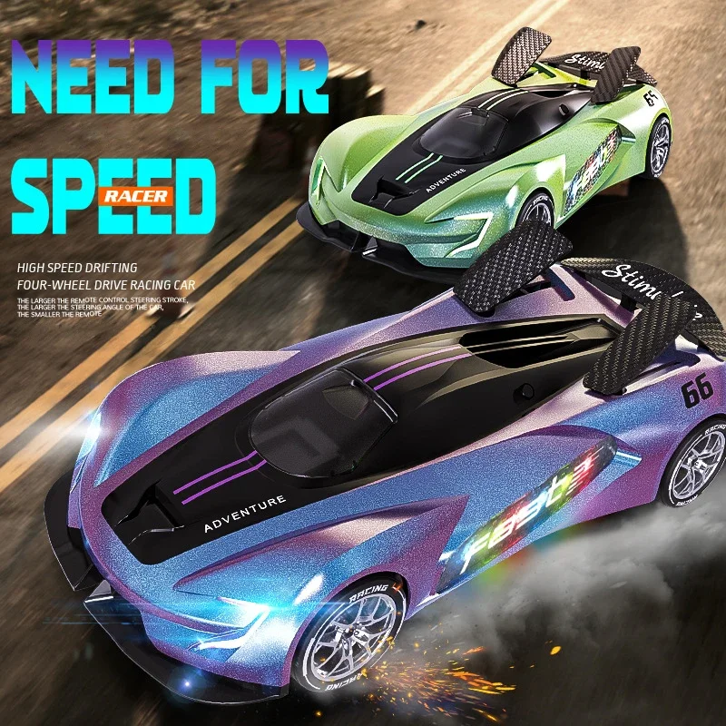 

High Speed Remote Control Car 4WD Radio Control Drift Car Winged Sports Car Electric Racing Vehicle Model Kid Boy Birthday Gifts