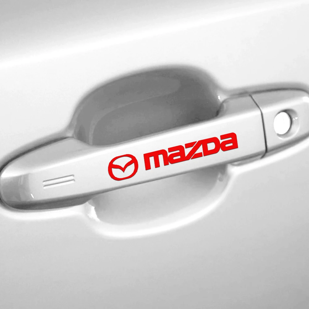 4pcs Car Reflective Vinyl Sticker Door Handle Mirror Wiper Decoration Sticker For Mazda 3 6 Axela CX-3 CX-5 CX-8 MS Demio MPS