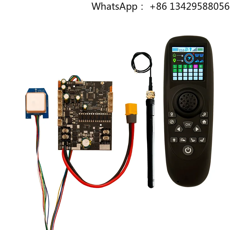 Высокоскоростная лодка для прикормки WUZHI RXG7-TXG4 GPS с цветным экраном, пультом ДУ и функцией возврата одной кнопкой, 8.4В/12В