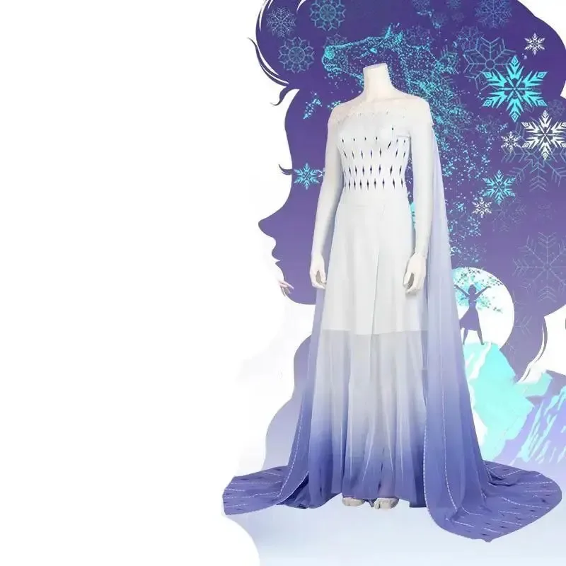 Vestido de Reina de hielo, disfraz de princesa para mujer y adulto, fiesta de Carnaval de Halloween, vestidos elegantes azules