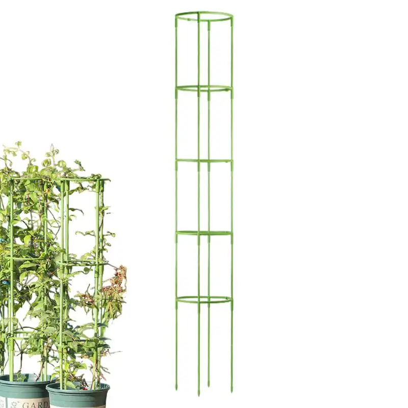 

Garden Trellis For Vegetables Fiberglass Tube Plant Grid Frame Stackable Design Decorative Plant Support Supplies With Round Top