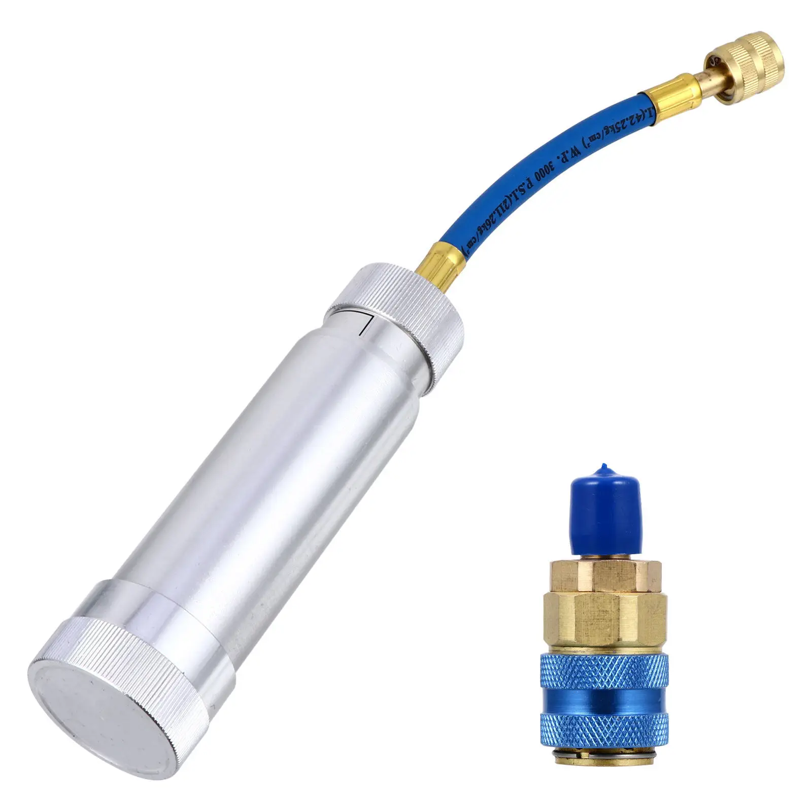 

Air Conditioning Oil Injector Refrigerant Oil Filling Tube Hand Turn Tool Compatible Dye Injection Air Conditioner System