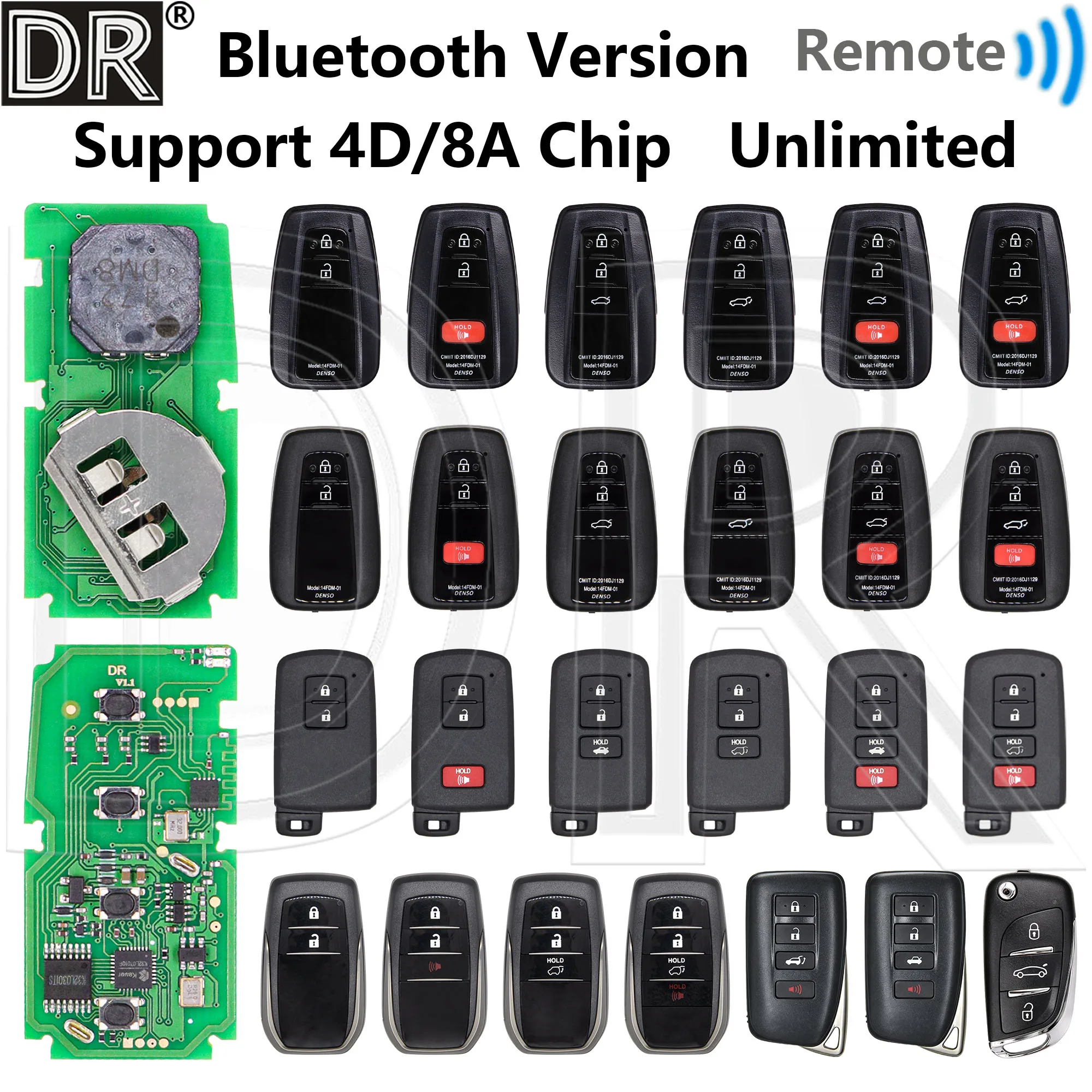 Great  Global Version Unlimited 4D/8A Chip Edit Frequency App-Generated Remote Control Car Key For Subaru Toyota Lexus