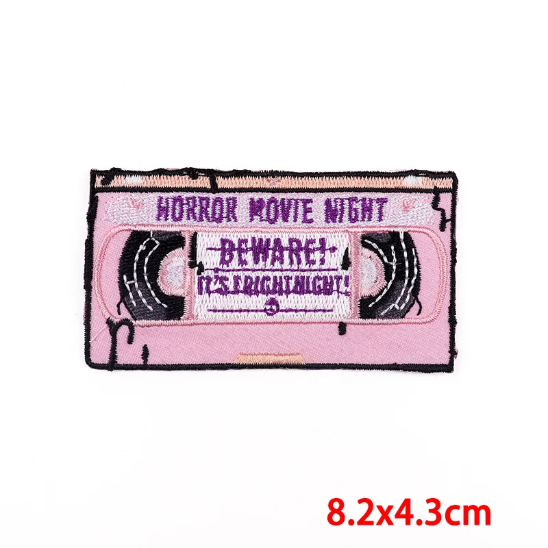 Brief Patches Eisen auf Verkehrs zeichen Band Letras Parches Bordados Stickerei für Kleidung Jacken Mochila Thermo collant Nähen Designer – Detail 10