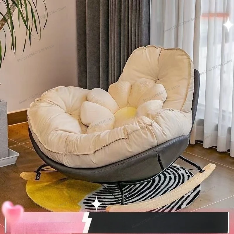 For Single Rocking Chair Lazy Sofa Balcony Guest Bedroom Casual Lying and Sleeping Sofa
