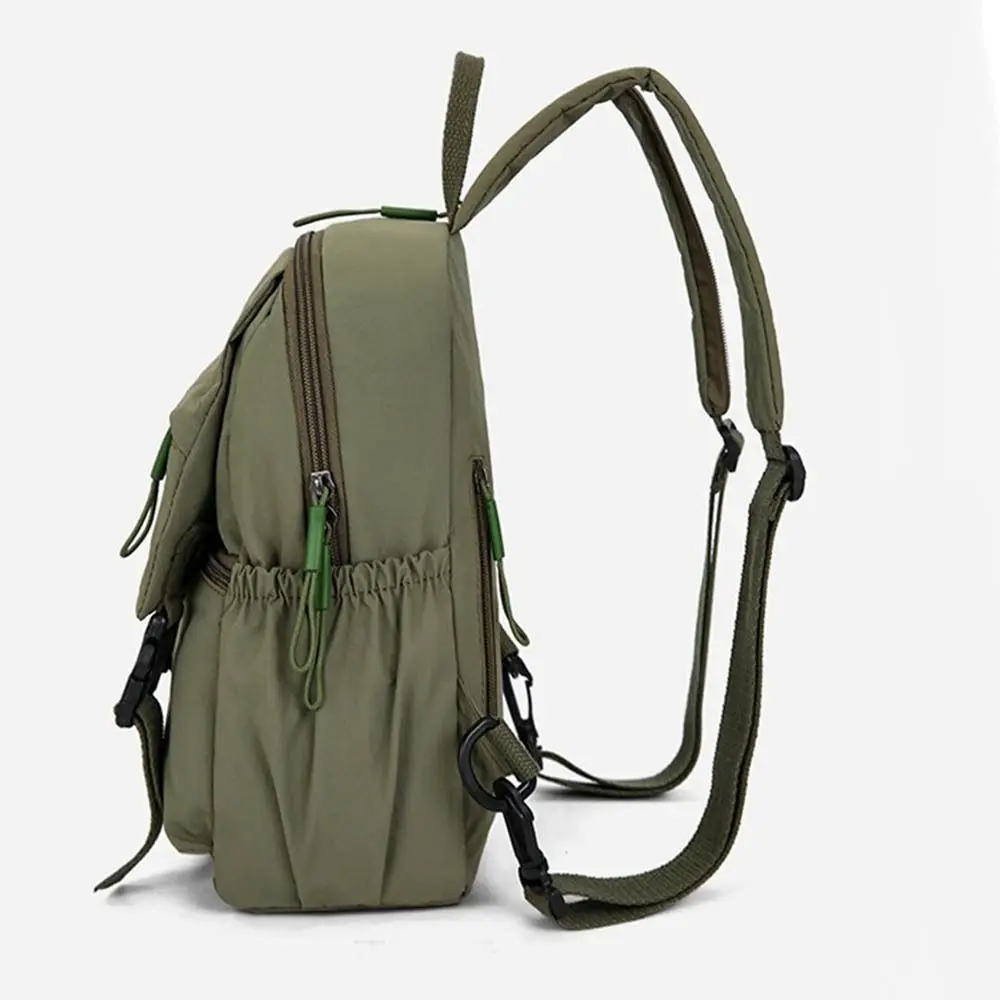 

Casual Anti Theft Women Nylon Backpack Large Capacity Solid Color Travel Shoulder Bag Japanese Style Student Schoolbag Travel