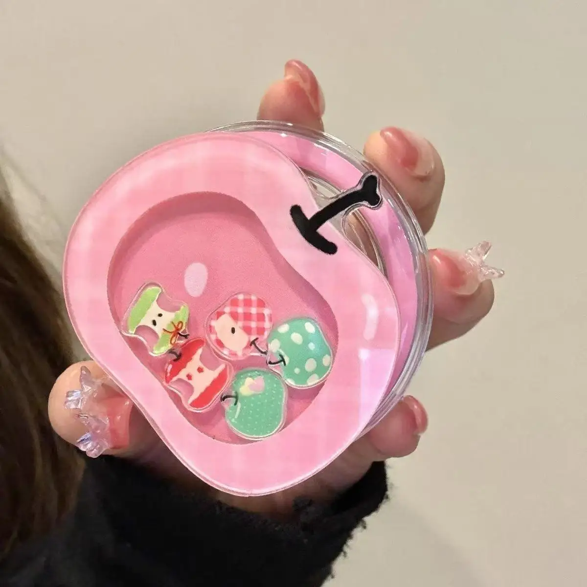 Apple Shake Cartoon For Magsafe Phone Magnetic Griptok Stand For iPhone Funny Foldable Wireless Charging Case Holder