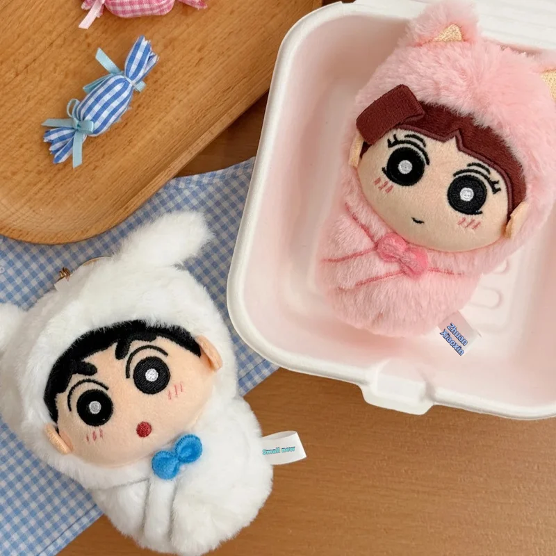 جديد تلوين شين تشان أفخم قلادة كيس النوم الطفل سلسلة الدمى لطيف أنيمي صندوق أعمى الفتيات مهرجان هدية ظهره الديكور