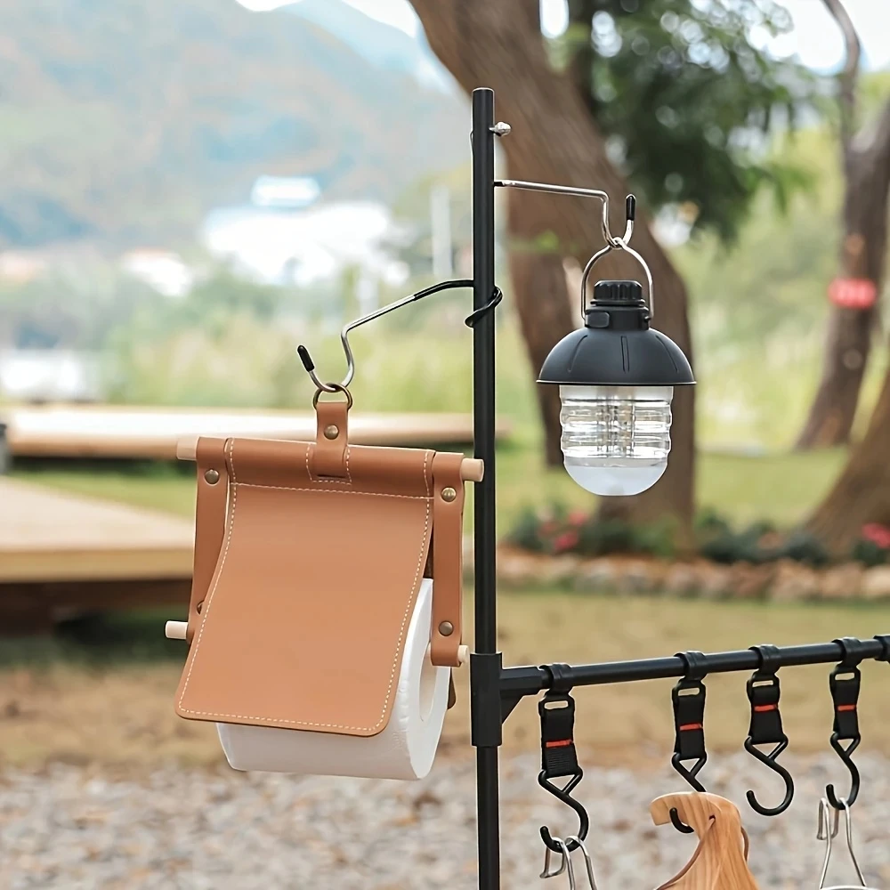 Stainless Steel Light Stand Hooks, Portable Tent Pole Lamp Hanger for Hunting & Fishing Lanterns, Outdoor Camping Tools ﻿ ﻿