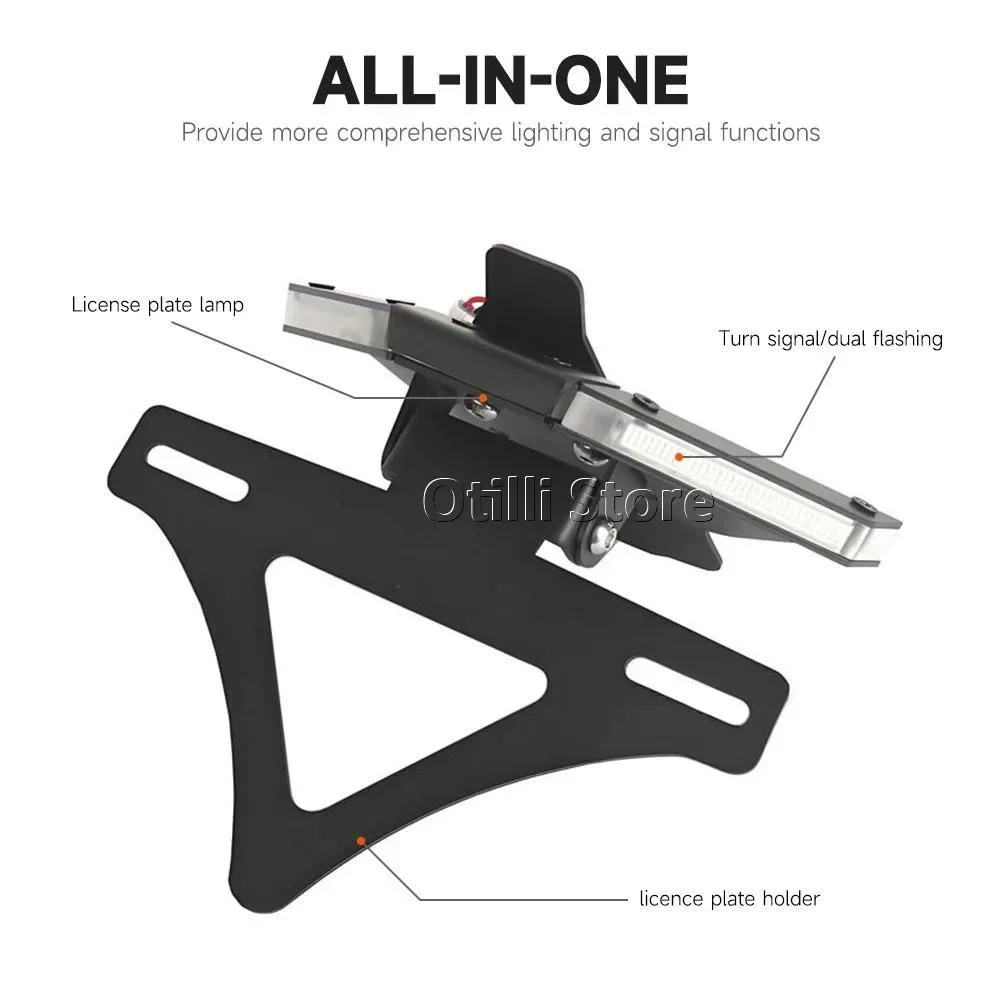 Support de plaque d'immatriculation pour DUCATI Streetfighter V4 V4S Panigale V2, clignotant LED intégré, éliminateur de garde-boue arrière bien rangé