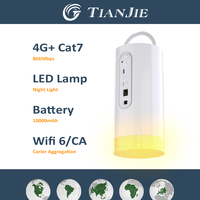 TIANJIE CAF902 Ai Smart Router 4G+ LTE CA Router with RGB Ambient Light,CAT6 Indoor WiFi Router,10000mAh SIM Router For Home