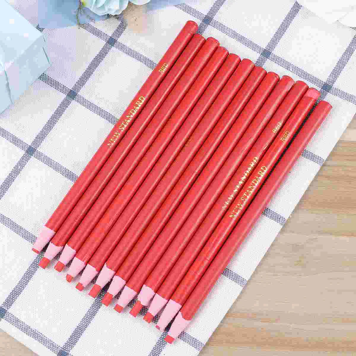 

12 PCS Crayon Erase Highlighter Point Markers Red Color Peel-Off Grease Pencil China Mechanical
