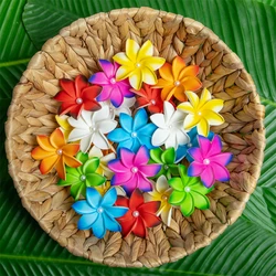 8Pcs Different Colors Tahiti Tiare Flowers Aloha Ear Flower Hairpick Hawaii Style Hula Girls Supplies Gifts for Tropical Parties