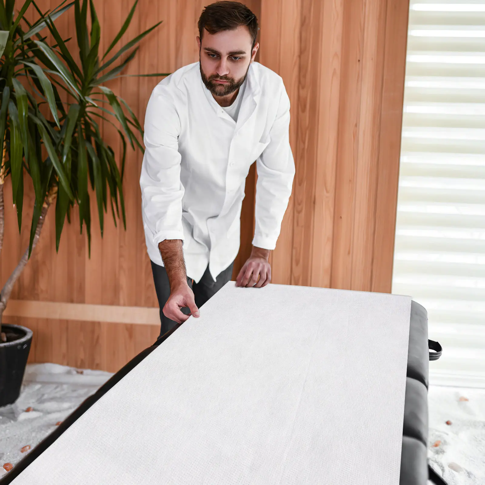 

40 шт. одноразовых простыней из нетканого материала для массажных столов, для салонов красоты, спа, отелей, путешествий, чехлы для массажных столов