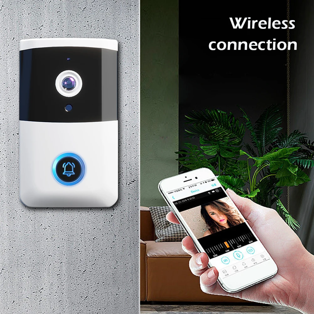 Smart Visual Doorbell Camera Kit Wireless Night Vision Smart Home Security HD Door Bell Two-way Audio Door Bell Alarm System