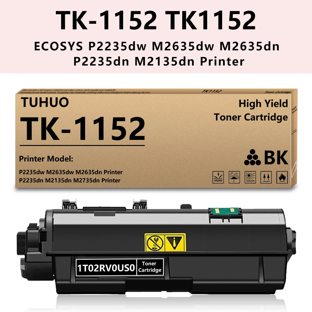 

TK1152 TK-1152 1T02RV0US0 Black Toner Cartridge Compatible for Kyocera ECOSYS P2235dw M2635dw M2635dn P2235dn M2135dn Printers
