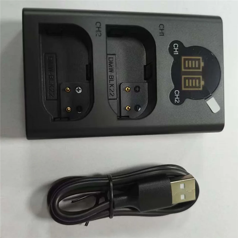 SQPP-DMWBLK22 BLK22 Dual USB Batterie Ladegerät Forpanasonic LUMIX DC-S5 DC-S5K GH5 Kamera DMW-BLK22 Batterie Ladegerät
