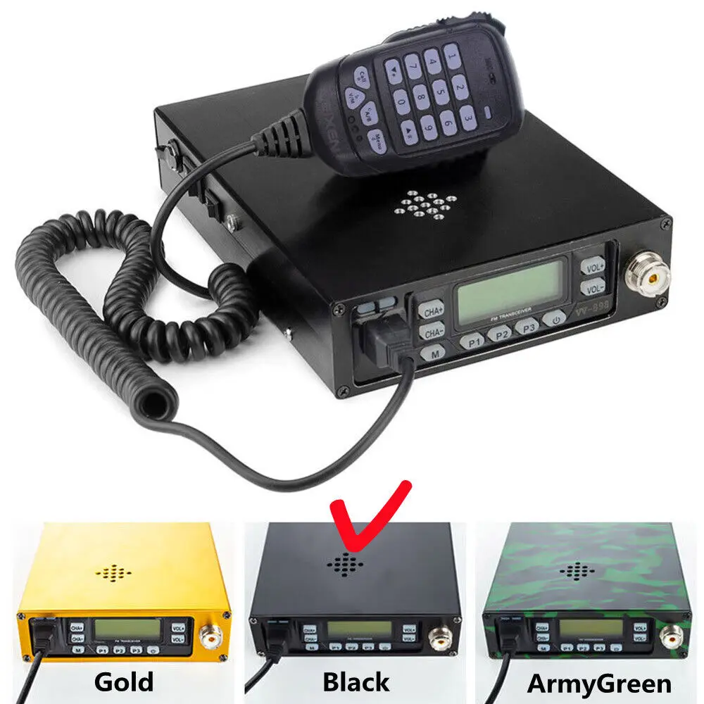 Siyah YENI LEIXEN VV-898SP Mobil/Araba Radyo UV136-174/400-470Mhz Yüksek Güç 25W CTCSS/DCS/DTMF 199 Kanal Walkie Talkie