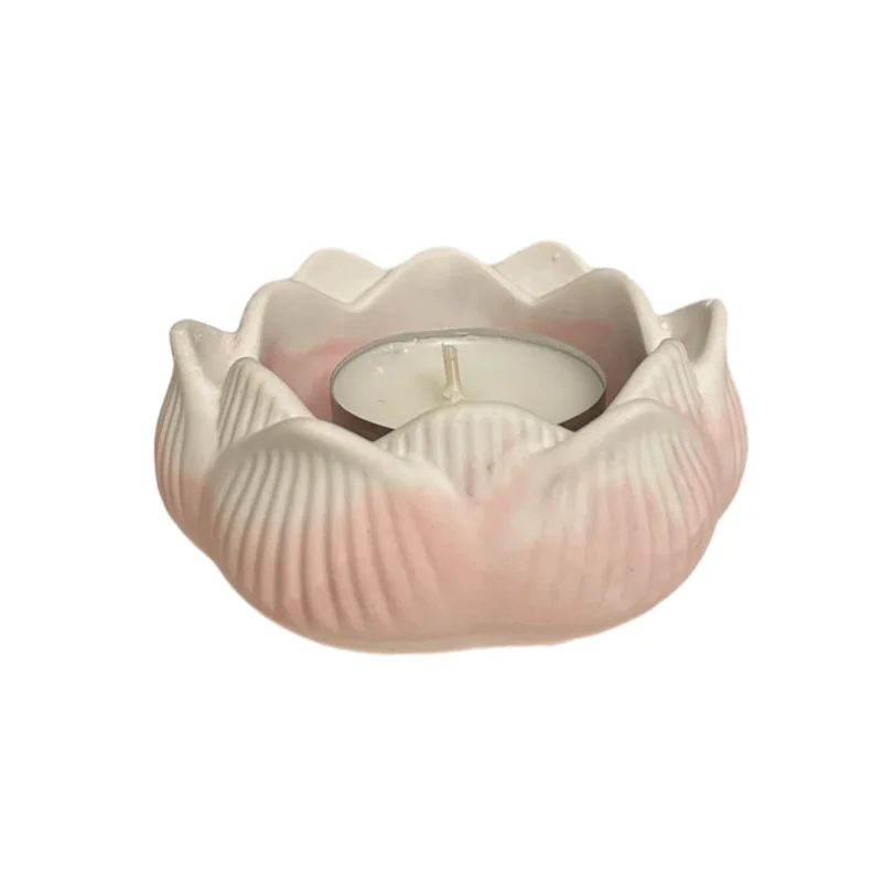 Lotus Gypsum Flower Pot Mold Round Candle Jar Silicone Mold Handmade Jewelry Storage Box Making Concrete Candle Jar Planter