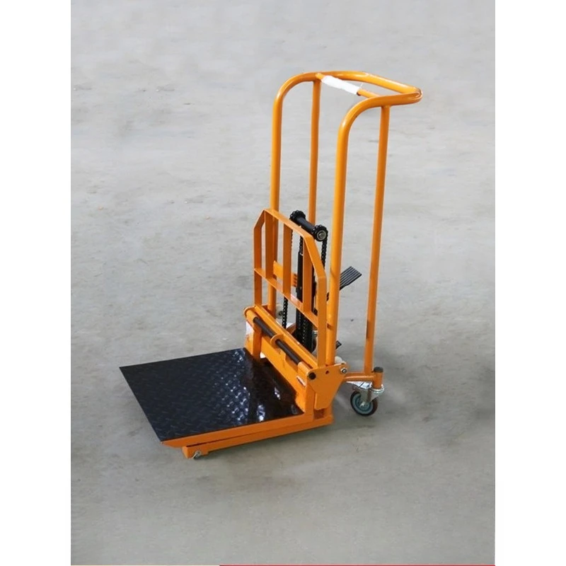 Manual Small Forklift Household Hydraulic Stacker Portable Material Transporter Warehouse Cargo Lifting Handling Tool