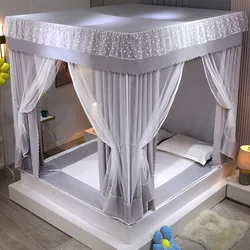 Modern Style Home Mosquito Net Double Bed Full Bottom Baby Anti-fall Mosquito Net Tent 2 Layers for Four Seasons