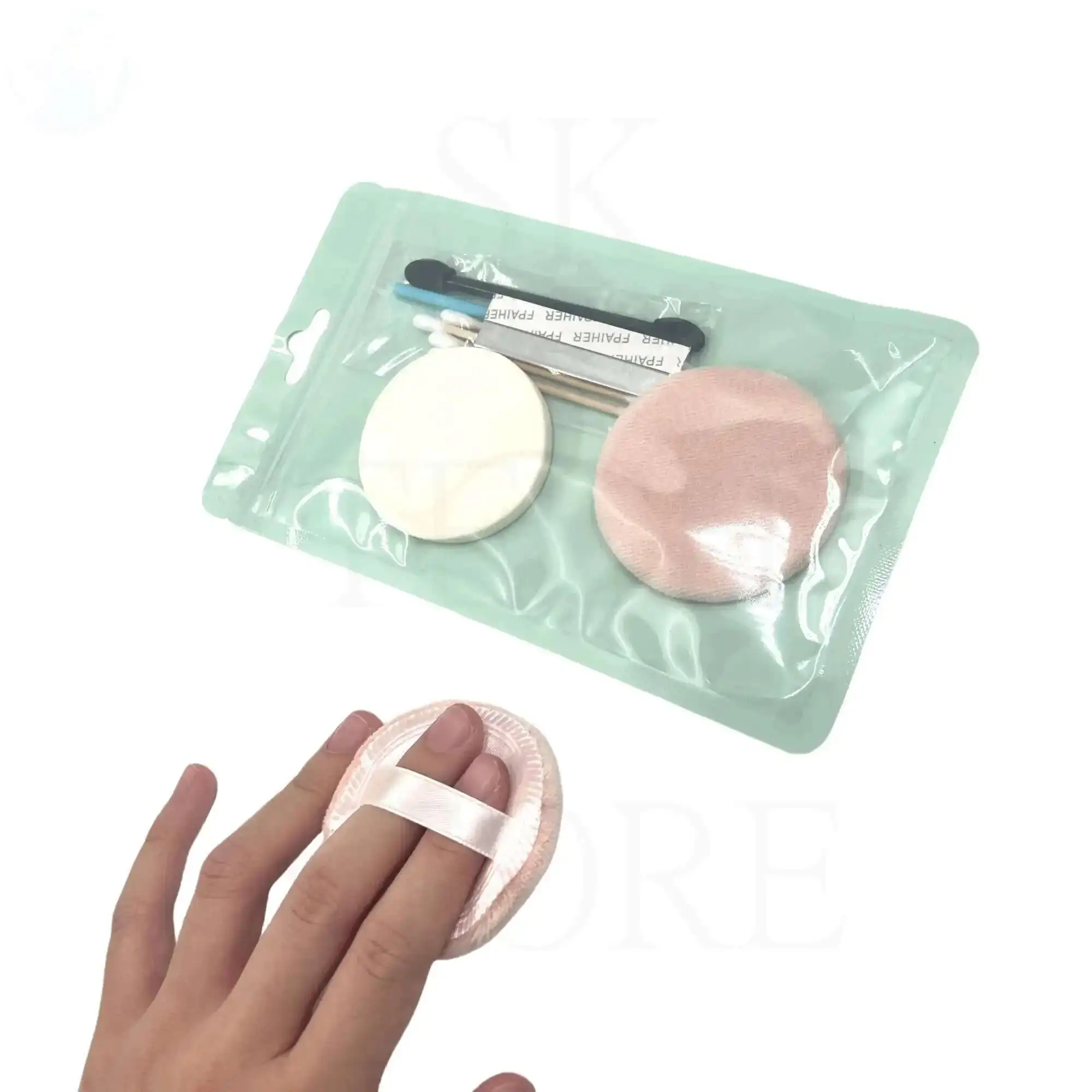 Beauty Set Travel Set Disposable Makeup Tools 6 Pieces Lip Brushes Powder Puff For Photo Studio/Studio etc